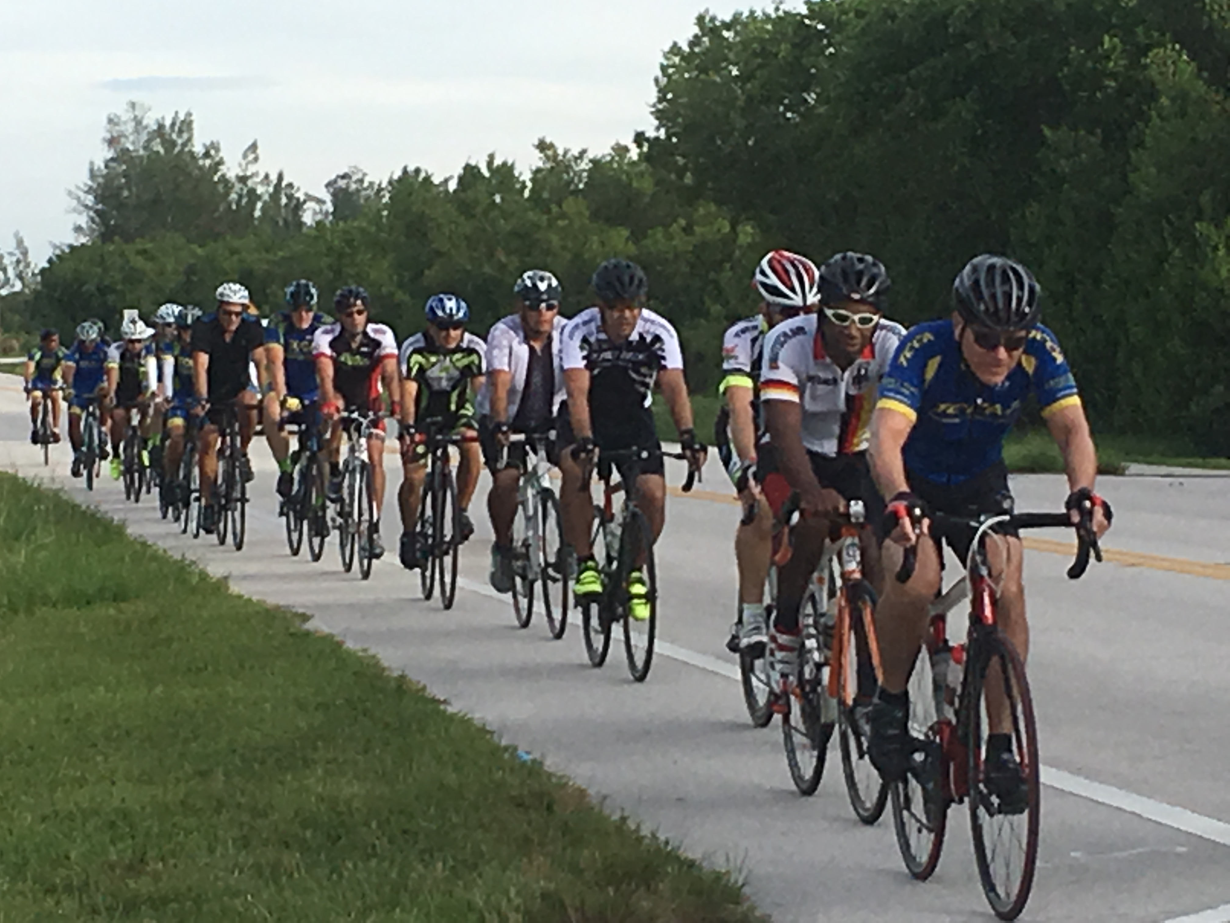 The ride features a comfortable bike lane along the entire route