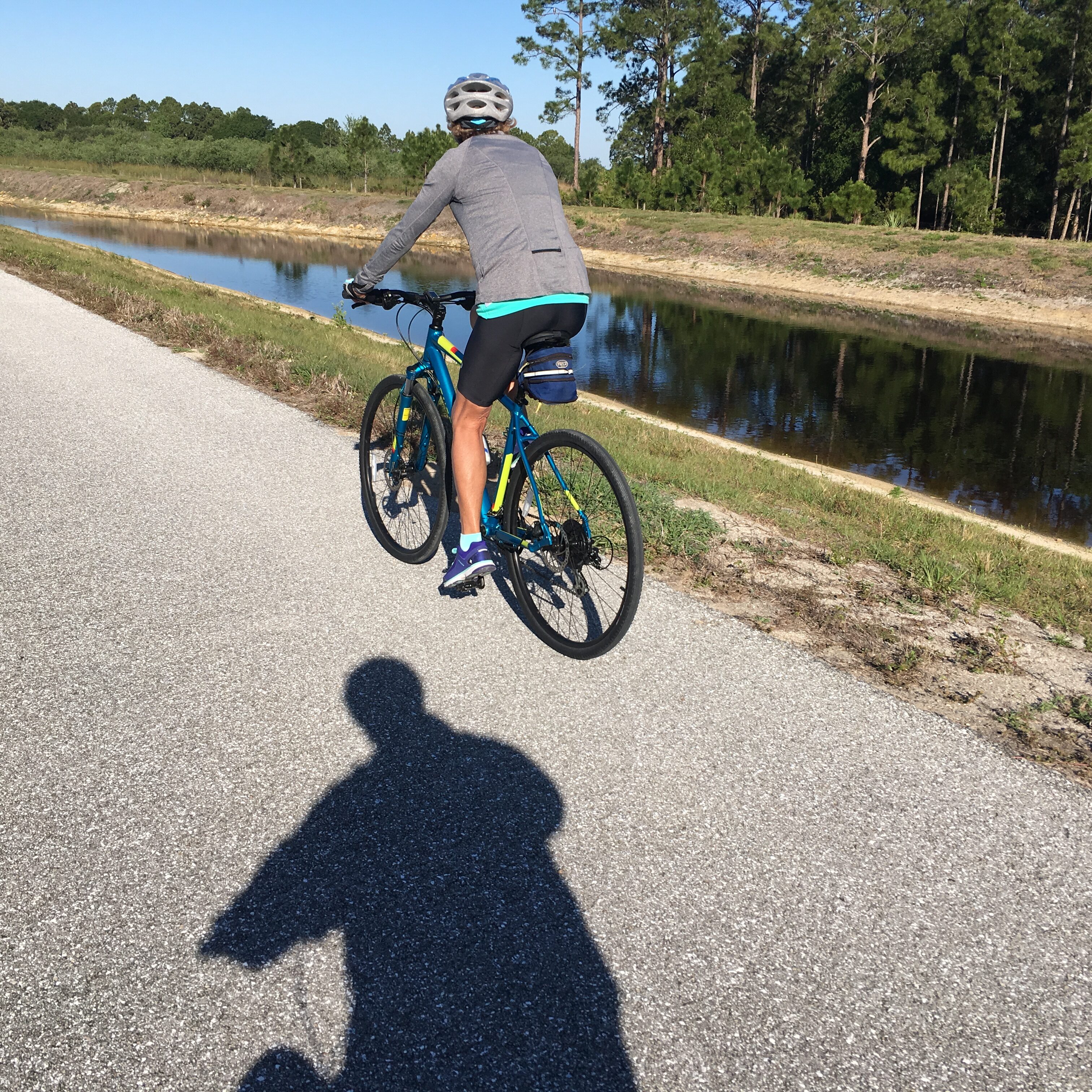 7--Much of the ride goes along a canal.